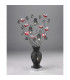 Clearance - (DH) Nevada Table Lamp 4 Light G4 Black/Red/Crystal NOT LED/CFL Compatible-2