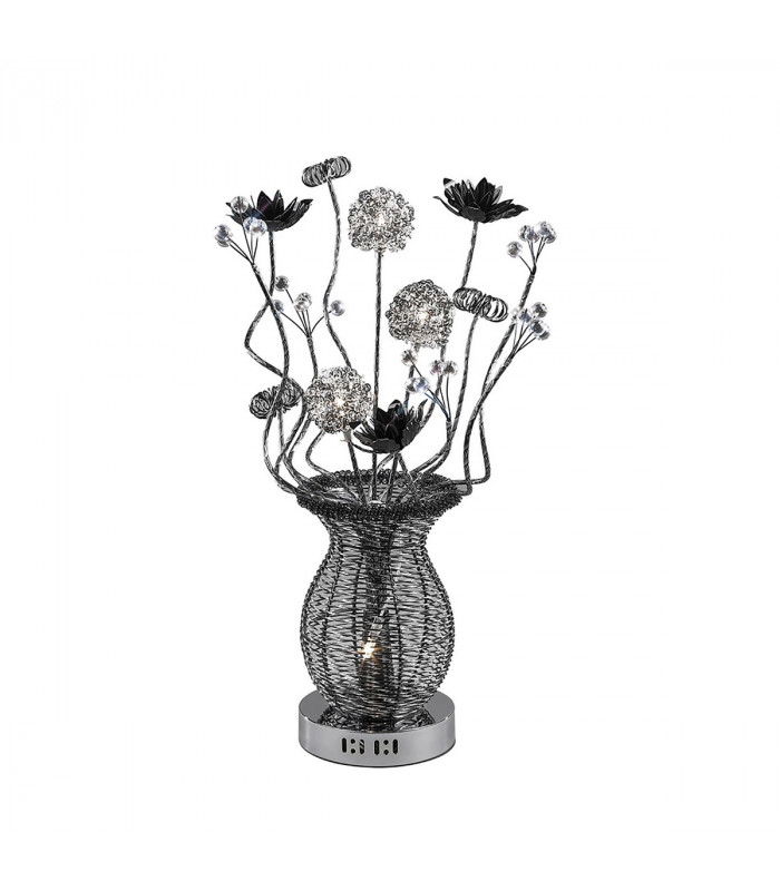 Clearance - (DH) Calista Table Lamp 4 Light G4 Black/Crystal NOT LED/CFL Compatible-1