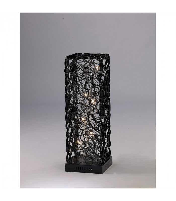 Clearance - (DH) Essen Table Lamp 6 Light G4 Black/Silver NOT LED/CFL Compatible-2