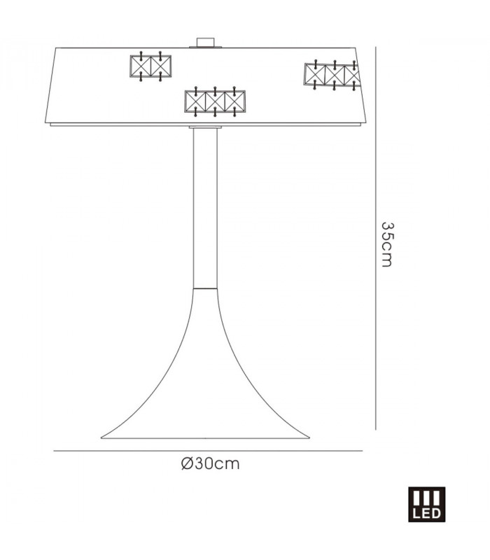 Clearance - Phoenix Table Lamp 18 X 0.5W LED 4000K White/Crystal-4