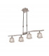 Clearance - Keops Telescopic Linear Pendant Bar 4 Light G9 Satin Nickel-1