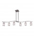 Clearance - Rosa Del Desierto Telescopic Linear Pendant Line 6 Light G9 Satin Nickel-1