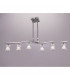 Clearance - Rosa Del Desierto Telescopic Linear Pendant Line 6 Light G9 Satin Nickel-2