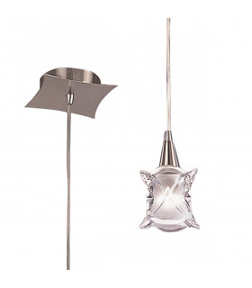 Clearance - Rosa Del Desierto Square Pendant G9 Satin Nickel-1