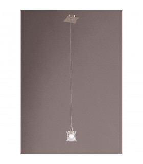 Clearance - Rosa Del Desierto Square Pendant G9 Satin Nickel-2