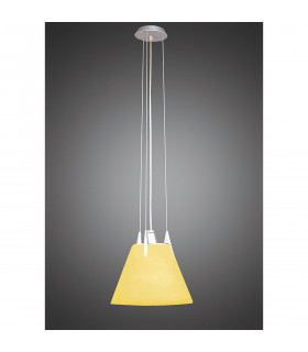 Clearance - Hidra Pendant E27 Silver/Frosted Mango Glass-2