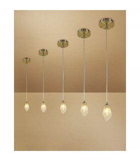 Clearance - Pietra Pendant G9 Antique Brass-2