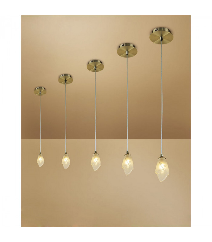 Clearance - Pietra Pendant G9 Antique Brass-2