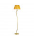 Clearance - Siena Floor Lamp E27 Polished Brass Amber Cream Shade And Clear Crystal-1