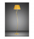 Clearance - Siena Floor Lamp E27 Polished Brass Amber Cream Shade And Clear Crystal-2