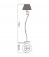 Clearance - Siena Floor Lamp E27 Polished Brass Amber Cream Shade And Clear Crystal-3