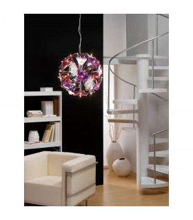 Clearance - Otto Pendant 41 Light G4 Sphere Polished Chrome/Multi-Colour Glass NOT LED/CFL Compatible-2
