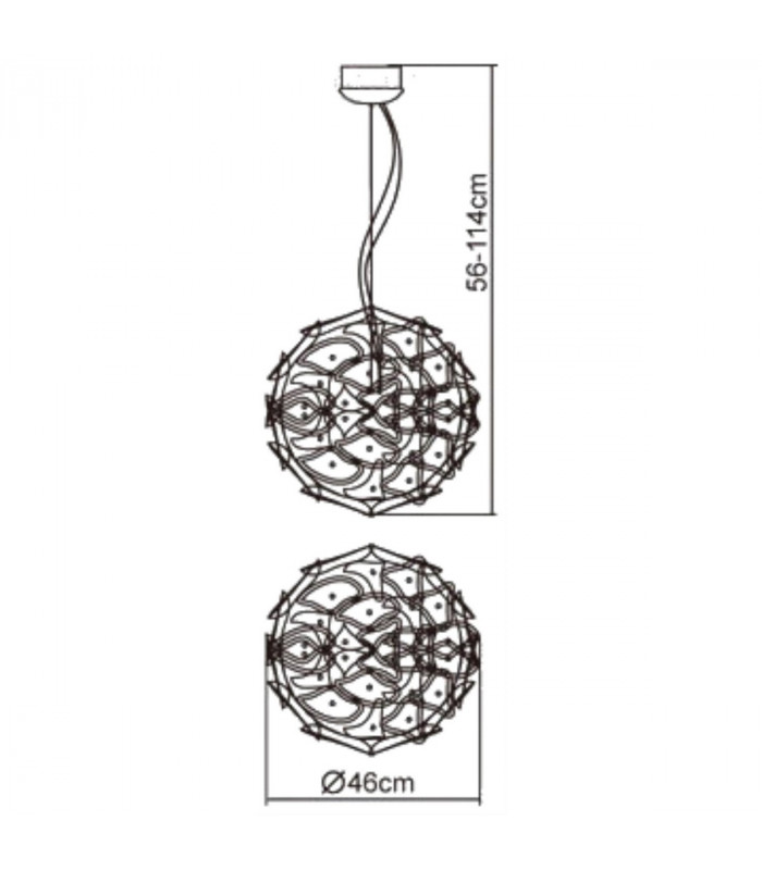 Clearance - Otto Pendant 41 Light G4 Sphere Polished Chrome/Multi-Colour Glass NOT LED/CFL Compatible-6
