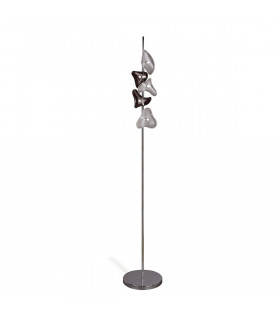 Clearance - Otto Floor Lamp 5 Light G4 Polished Chrome/Black Glass NOT LED/CFL Compatible-1