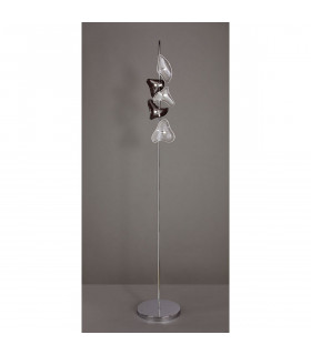 Clearance - Otto Floor Lamp 5 Light G4 Polished Chrome/Black Glass NOT LED/CFL Compatible-2