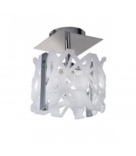 Clearance - Tokio Square Ceiling G9 Gloss White/Polished Chrome-1