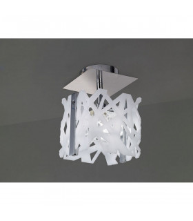 Clearance - Tokio Square Ceiling G9 Gloss White/Polished Chrome-2