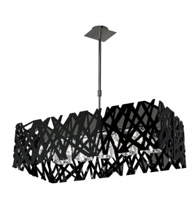 Clearance - Tokio Rectangular Telescopic 10 Light G9 Polished Chrome/Black-1