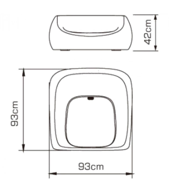 Clearance - Pao Large Sofa No Light Outdoor, Opal White Item Weight: 16.7kg