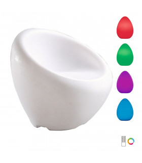 Clearance - Pao Chair Round Rechargeable LED RGB Outdoor, 170lm, Opal White, 3yrs Warranty
