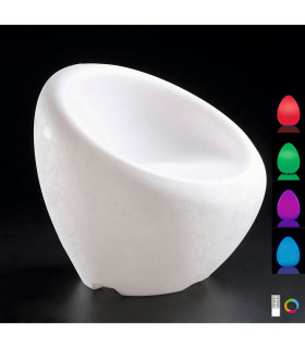 Clearance - Pao Chair Round Rechargeable LED RGB Outdoor, 170lm, Opal White, 3yrs Warranty