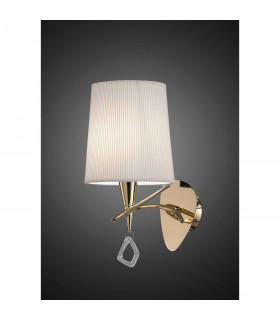 Clearance - Mara Wall Lamp Switched E14 French Gold Ivory White Shade-2
