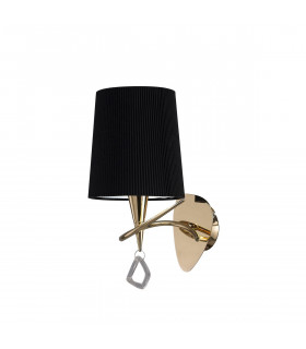Clearance - Mara Wall Lamp Switched E14 French Gold Black Shade-1