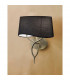 Clearance - Ninette Wall Lamp Switched 2 Light E14 Antique Brass Black Shade-2