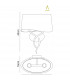 Clearance - Ninette Wall Lamp Switched 2 Light E14 Antique Brass Black Shade-3