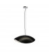 Clearance - Pasion Rectangular Pendant 4 Light E27 Gloss Black/White Acrylic/Polished Chrome CFL Lamps INCLUDED-1