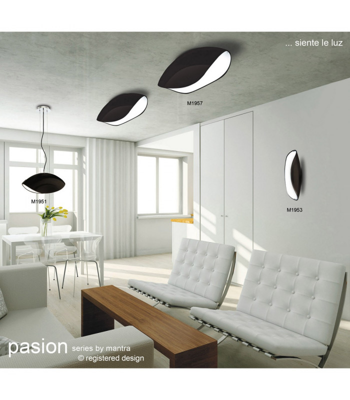 Clearance - Pasion Rectangular Pendant 4 Light E27 Gloss Black/White Acrylic/Polished Chrome CFL Lamps INCLUDED-3