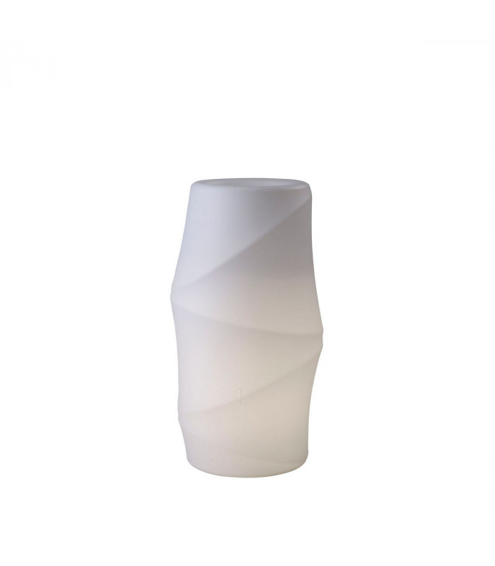 Clearance - Bambu Tall Pot No Light Outdoor Opal White-1