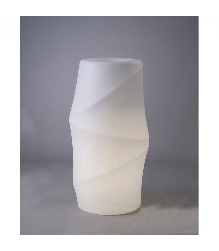 Clearance - Bambu Tall Pot No Light Outdoor Opal White-2