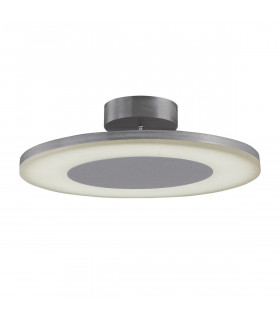 Clearance - Hemisferic Ceiling 1 X 36W LED Round 3000K 3240lm Satin Aluminium / Frosted Acrylic 3yrs Warranty-1