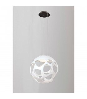 Clearance - Organica Pendant 9 Light G9 Max 5W Gloss White/Polished Chrome-2