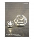 Clearance - Organica Pendant 9 Light G9 Max 5W Gloss White/Polished Chrome-3