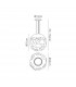 Clearance - Organica Pendant 9 Light G9 Max 5W Gloss White/Polished Chrome-4