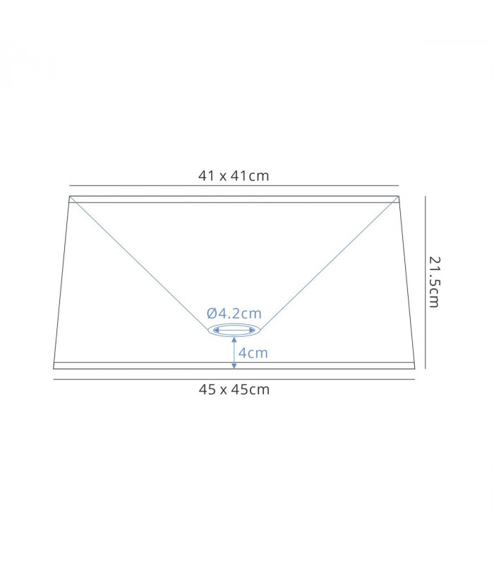 Clearance - Habana Black Square Shade 450/450x215mm Suitable for Floor Lamps-3