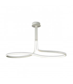Clearance - Nur Blanco XL Rectangular Semi Flush 50W LED 4000K 3900lm Dimmable White/Frosted Acrylic 3yrs Warranty-1