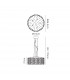 Clearance - Destello Pendant Round 5 Light G9 Polished Chrome/Crystal-3