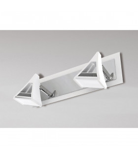 Clearance - Filippo Linear Spot Light 2 Light LED 10W 3000K 900lm Matt White/Polished Chrome 3yrs Warranty-2