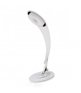 Clearance - Tess Table Lamp 5W LED 3000K 450lm Matt White/Frosted Acrylic/Polished Chrome 3yrs Warranty-1