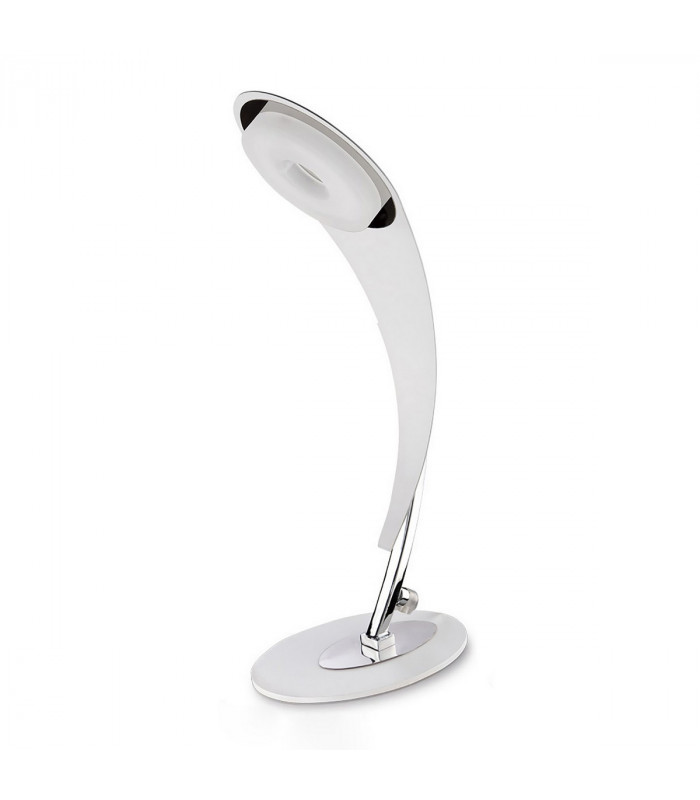 Clearance - Tess Table Lamp 5W LED 3000K 450lm Matt White/Frosted Acrylic/Polished Chrome 3yrs Warranty-1