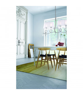 Clearance - Louise Oval White Organza Shade Suitable For M5280 540/600x260mm-2