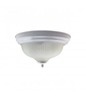 Clearance - White Finish Flush Fitting 2 X 60W-1