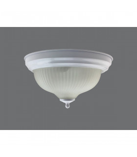 Clearance - White Finish Flush Fitting 2 X 60W-2