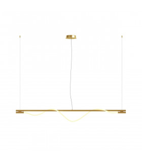 Maytoni Tau Modern Bar Pendant Ceiling Light Gold 180cm Integrated LED 3000K-1