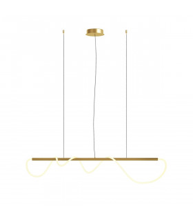 Maytoni Tau Modern Bar Pendant Ceiling Light Gold 140cm Integrated LED 3000K-1
