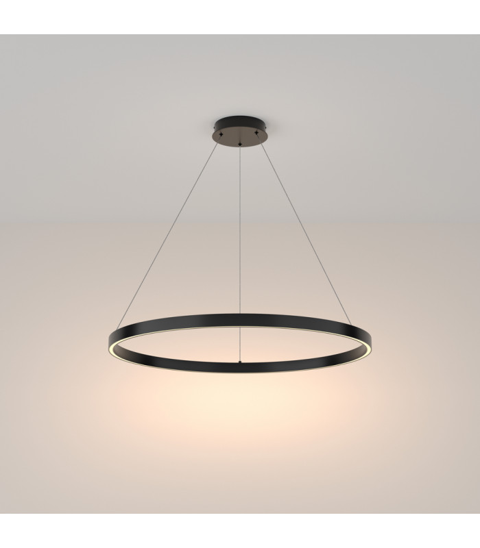 Maytoni Rim Modern Integrated LED Pendant Ceiling Light Black