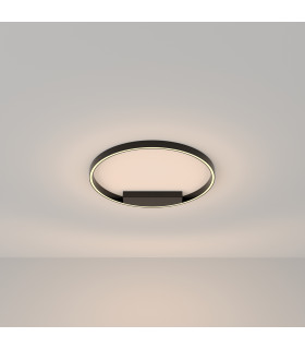 Maytoni Rim Modern Integrated LED Semi Flush Light Black